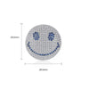 Smiley Face Geometric Brooch Pin Copper Electroplated Zircon Microinlay Badge For Women Minimalist Clothing Accessory