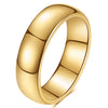Smooth Plain Geometric Tungsten Steel Couple Rings With Gold Electroplated Finish Unisex Jewelry Accessories Wholesale