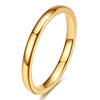 Smooth Plain Geometric Tungsten Steel Couple Rings With Gold Electroplated Finish Unisex Jewelry Accessories Wholesale