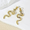 Snake Jewelry Accessories Copper Gold Plated Microinlay Animals Zodiac Style For Women