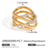 Snake Ring Stainless Steel Animal Geometric Electroplating Women's Jewelry