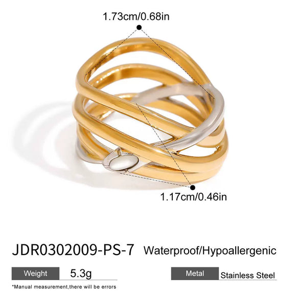 Snake Ring Stainless Steel Animal Geometric Electroplating Women's Jewelry