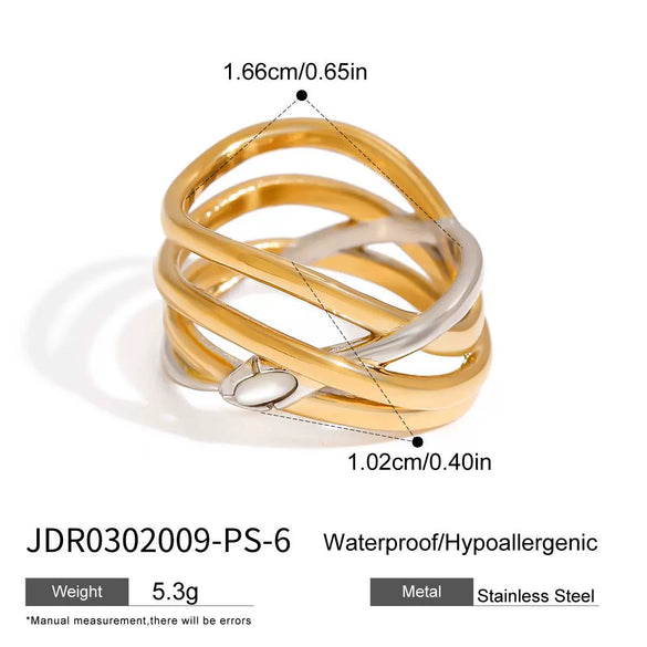 Snake Ring Stainless Steel Animal Geometric Electroplating Women's Jewelry