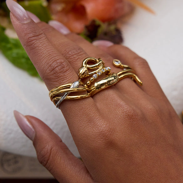 Snake Ring Stainless Steel Animal Geometric Electroplating Women's Jewelry