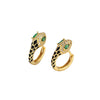 Snake Ushaped Earrings S925 Silver Geometric Style With Diamond Glue Electroplated For Women