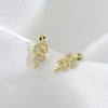 Snakeshaped Copper Earrings For Women With Electroplating Animal Pattern Light Luxury Style