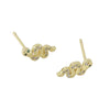 Snakeshaped Copper Earrings For Women With Electroplating Animal Pattern Light Luxury Style