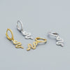 Snakeshaped S925 Silver Electroplated Diamondembedded Women's Earrings