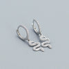 Snakeshaped S925 Silver Electroplated Diamondembedded Women's Earrings