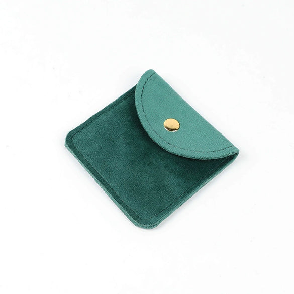 Snap Bag Velvet Jewelry Packaging Hidden Buckle Storage Bag Doublesided Fabric Bag