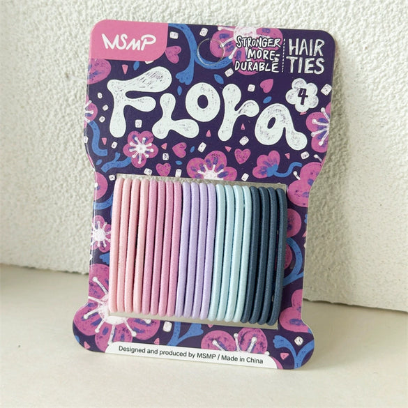 Soft Candycolored Seamless Highelasticity Durable Handmade Mixed Materials Hair Ropes Simple Nonharmful Hairtying Rubber Bands Traceless Hair Rope