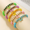 Soft Clay Fruit Geometric Handmade Women's Bracelet Set Jewelry