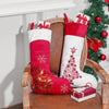 Soft Flannel Sequin Christmas Stocking Gift Bag Pendant And Candy Holder Decoration Wholesale