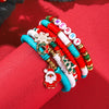 Soft Pottery Beaded Bracelet Polymer Clay Christmas Minimalist Style Women's Jewelry