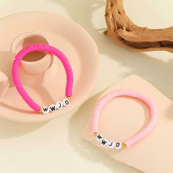 Soft Pottery Bracelet Geometric Pattern Handmade Unisex