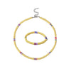 Soft Pottery Round Necklace For Women Handwoven Geometric Style