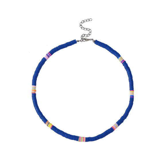Soft Pottery Round Necklace For Women Handwoven Geometric Style