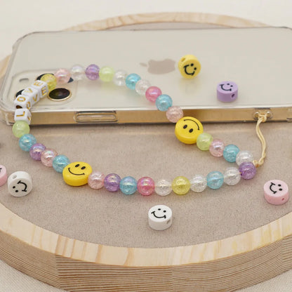 Soft  Smile Face Geometric Short Mobile Phone Lanyard Wholesale Nihaojewelry