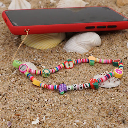 Soft  Smile Face Geometric Short Mobile Phone Lanyard Wholesale Nihaojewelry