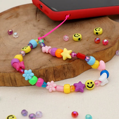 Soft  Smile Face Geometric Short Mobile Phone Lanyard Wholesale Nihaojewelry