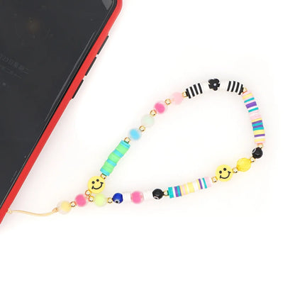 Soft  Smile Face Geometric Short Mobile Phone Lanyard Wholesale Nihaojewelry