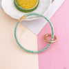 Soft Rubber Colored Diamond Bracelet Keychain