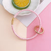 Soft Rubber Colored Diamond Bracelet Keychain