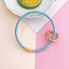 Soft Rubber Colored Diamond Bracelet Keychain