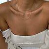 Soft Snake Bone Chain Strip Double Layer Stacked Simple Niche Design Clavicle Chain For Women Alloy Material With Geometric Pattern And Electroplating