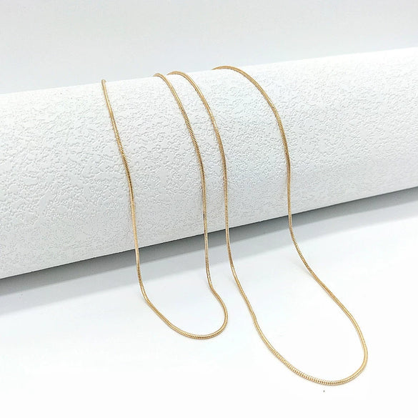Soft Snake Bone Chain Strip Double Layer Stacked Simple Niche Design Clavicle Chain For Women Alloy Material With Geometric Pattern And Electroplating
