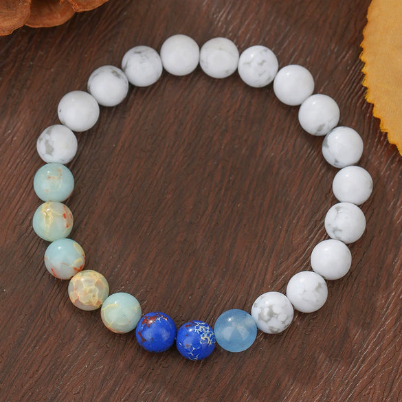Solar System Eight Planets Beaded Paper Card Bracelet Stone Alloy Geometric Handmade Unisex