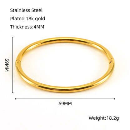 Solid Color 304 Stainless Steel Bangle In Bulk