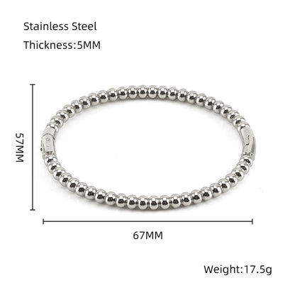 Solid Color 304 Stainless Steel Bangle In Bulk