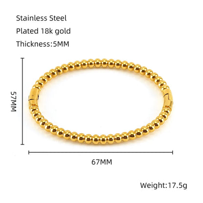 Solid Color 304 Stainless Steel Bangle In Bulk