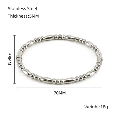 Solid Color 304 Stainless Steel Bangle In Bulk