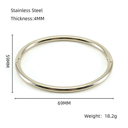 Solid Color 304 Stainless Steel Bangle In Bulk