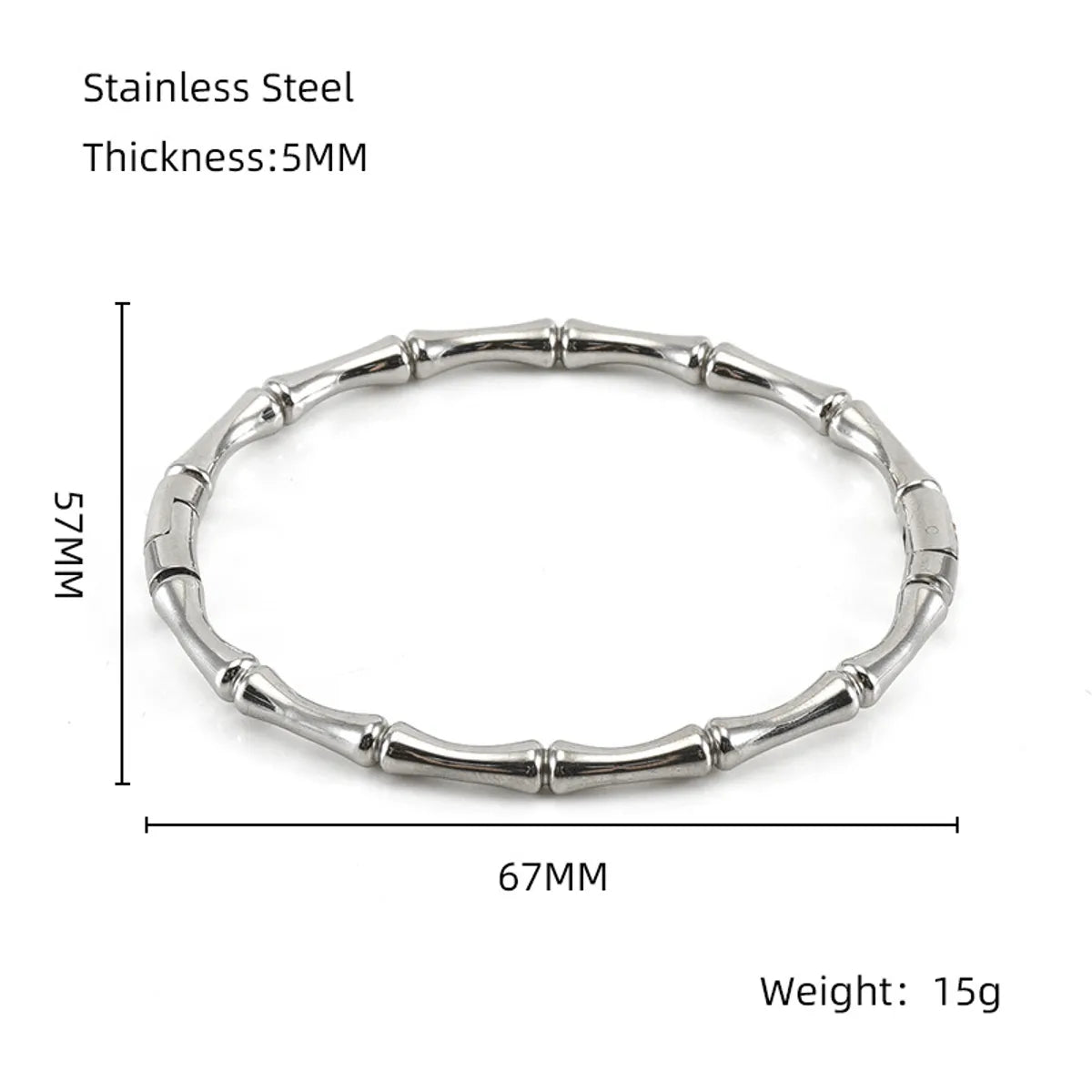 Solid Color 304 Stainless Steel Bangle In Bulk