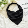 Solid Color Chiffon Triangle Scarf Hair Band Women's Simple Geometric Headwear