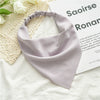 Solid Color Chiffon Triangle Scarf Hair Band Women's Simple Geometric Headwear