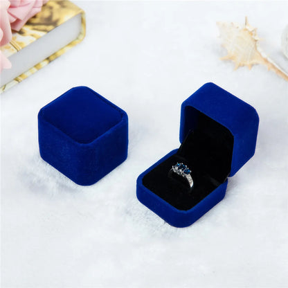 Formal Solid Color Flannel Fabric Jewelry Boxes