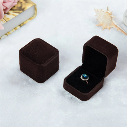 Formal Solid Color Flannel Fabric Jewelry Boxes