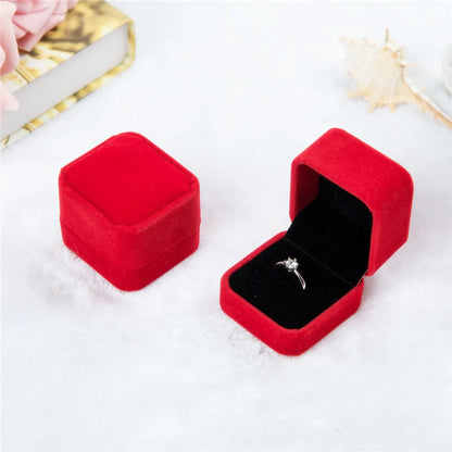 Formal Solid Color Flannel Fabric Jewelry Boxes