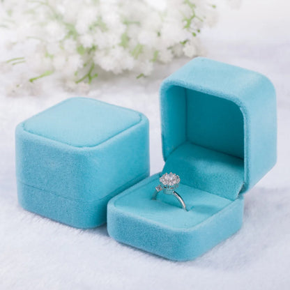 Formal Solid Color Flannel Fabric Jewelry Boxes