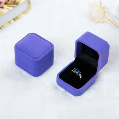 Formal Solid Color Flannel Fabric Jewelry Boxes