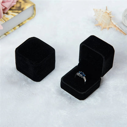 Formal Solid Color Flannel Fabric Jewelry Boxes