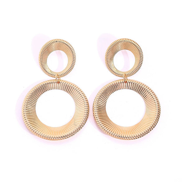 Solid Color Geometric Leaf Hoop Earrings With Smooth Metal Disc Design Exaggerated Versatile Unisex Statement Jewelry
