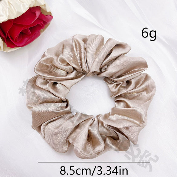 Solid Color Handmade Hair Ring Large Intestine Shape Headwear
