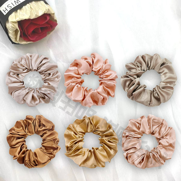 Solid Color Handmade Hair Ring Large Intestine Shape Headwear