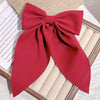 Solid Color Large Bow Hairpin Fabric Manual Duckbill Clip For Japanese Girl Lolita College Jk Style Hair Accessories