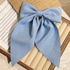 Solid Color Large Bow Hairpin Fabric Manual Duckbill Clip For Japanese Girl Lolita College Jk Style Hair Accessories